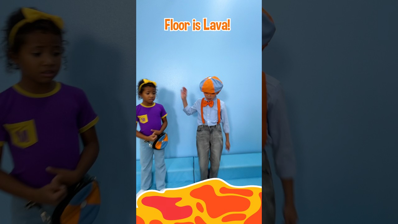 Kid Blippi's ULIMATE 🔥 Floor is Lava RESCUE CHALLENGE! #blippi #shorts