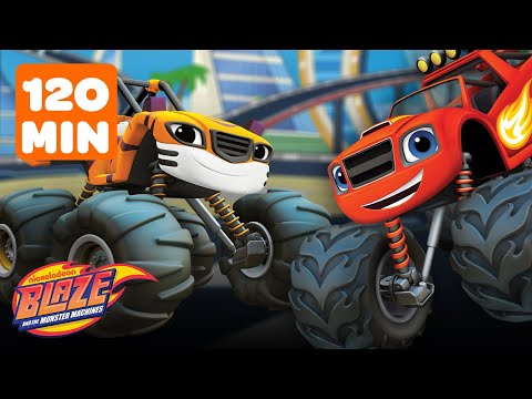 Blaze and Stripes Missions and Adventures! | 120 Minute Compilation | Blaze and the Monster Machines