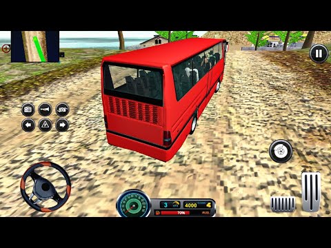 Uphill Bus Offroad Realistic Transport Driving - Offroad Bus Driving Simulator 3D - Android Gameplay