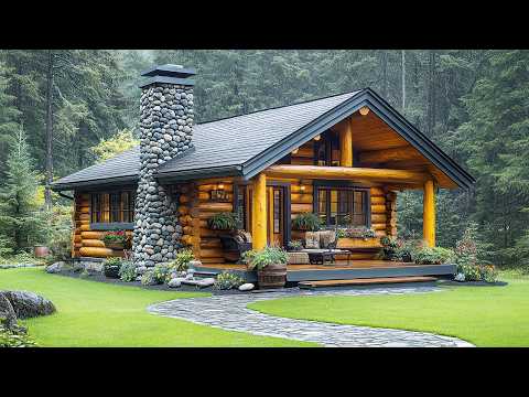 New Tiny House Inspiration: Stone & Log Cabin Edition 2025