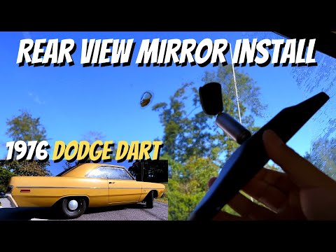 Rear View Mirror Install (Glued) - 1976 Dodge Dart Swinger. DIY