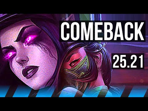 MORGANA vs AKALI (MID) | Comeback, 43k DMG | NA Master | 25.21