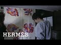 Silk Marbling A Japanese Technique Rediscovered Hermès Footsteps Across The World