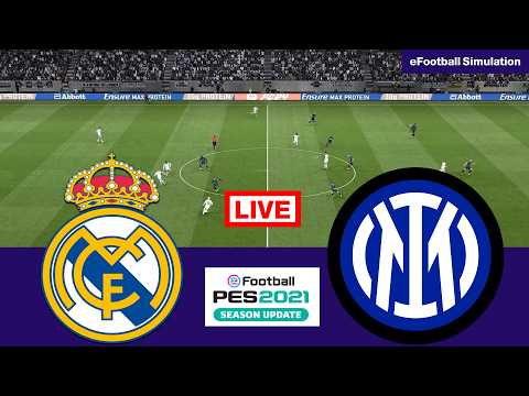 Real Madrid vs Inter | eFootball PES 21 Gameplay | Full Match Video Game - Simulation