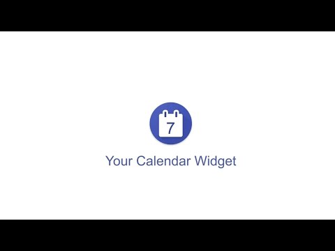Your Calendar Widget Video
