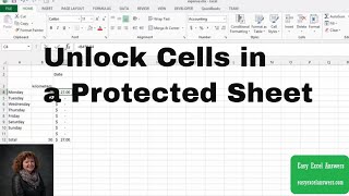 How to leave Unlock Cells in a Protected Sheet in Excel