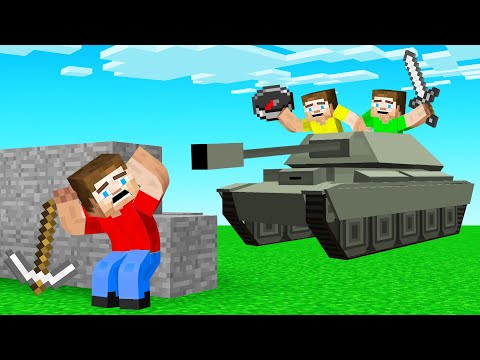 HUNTERS vs SPEEDRUNNER With TANKS! (Minecraft)