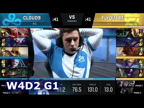 Cloud 9 vs FlyQuest | Week 4 Day 2 of S8 NA LCS Spring 2018 | FLY vs C9 W4D2 G1
