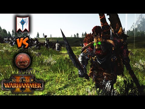 AZHAG AND THE QUEEN! - Greenskins vs High Elves - Total War: Warhammer 2 - Quick Battle #67