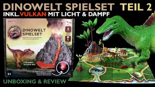 Besttoy ® Dinosaurier / Dinowelt Spielset - Teil 2 - Vulkan leuchtet & dampft - Unboxing & Review