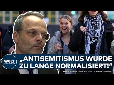 Video Thumbnail: STUDIE ZEIGT: Judenhass in Deutschland steigt - Greta Thunberg bei Pro-Palästina-Demo in Leipzig!