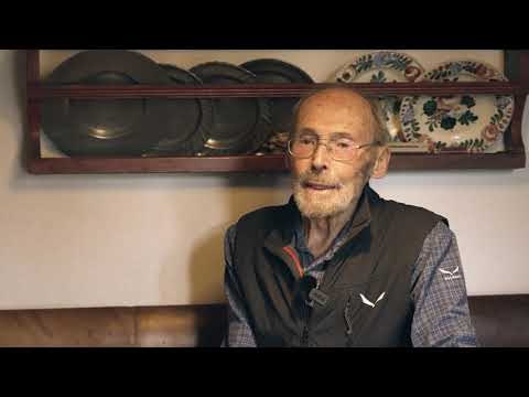 Benedikt Böhm zusammen mit Münchner Bergsteiger Legende Hermann Huber