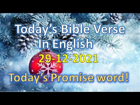 Verse of the Day -29-12-21|Today's Bible Verse in English|Bible Verse of the Day|#TodaysBibleVerse |