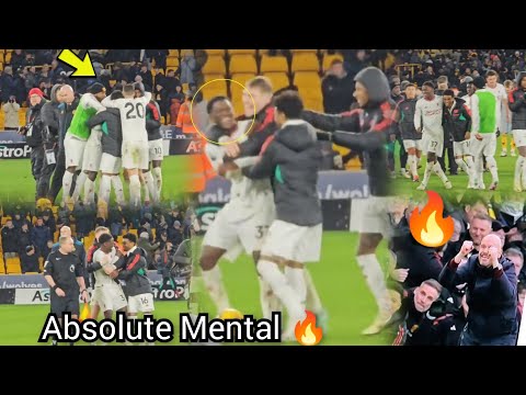 Crazy!! Kobbie Mainoo shakes Man United bench as teammates take to the pitch to mob in Wolves win