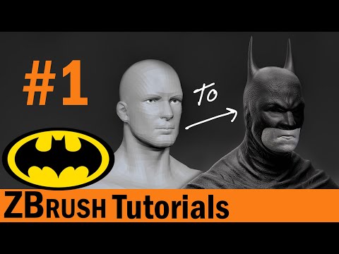 BATMAN sculpting zbrush - ZBrush Tutorial for Beginners - Zbrush 2020 - Zbrush free tutorial
