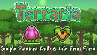 Terraria 1.4 | How to Make a Simple Life Fruit & Plantera Bulb Farm!