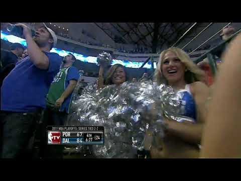 2011 playoffs west conference 1st round Mavs vs Blazer，g5 q4