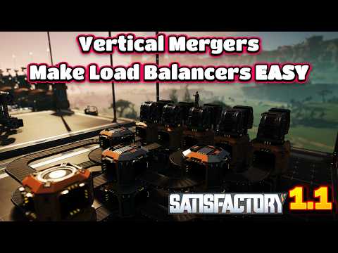 Balancing Belts is EASY with Vertical Mergers in Satisfactory 1.1