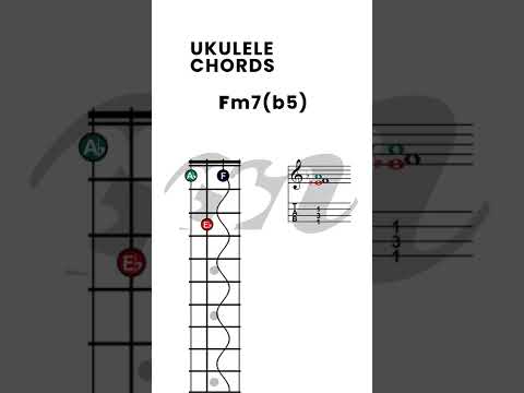 How to play HALF DIMINISHED Chords on Ukulele | Fm7b5 MINOR SEVENTH FLAT FIVE, Using Half-Diminished