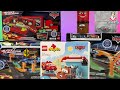 Disney Pixar Cars Collection Unboxing Review Lightning McQueen Glow Racers Launch Playset