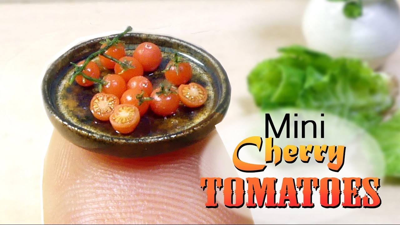 How To Mini Cherry Tomatoes Tutorial // Miniature Tomato Cane www.sugarcharmshop.dk