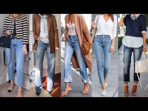MODA 2024/ Atuendos y combinaciones de ropa de moda 2024 con pantalones jeans y mezclilla