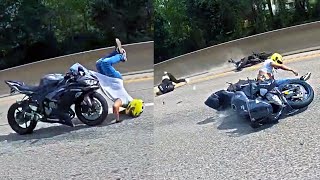 Riders FALLING Off Their BIKES - Crazy Motorcycle Moments - Ep. 476