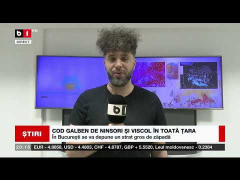 COD GALBEN DE NINSORI ȘI VISCOL ÎN TOATĂ ȚARA. Știri B1 _ 26 ianuarie 2023
