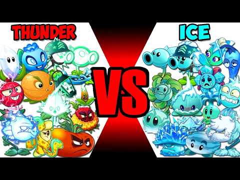 All Plants Team ELECTRIC vs ICE Battlez - Who Will Win? - Pvz 2 Team Plant vs Team Plant