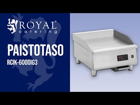 video - Paistotaso - induktio - 600 x 520 mm - sileä - 6000 W - Royal Catering