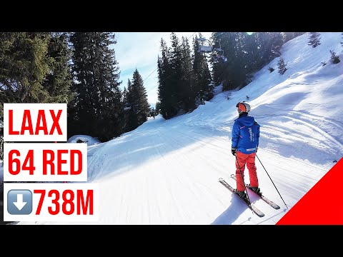 LAAX, 64 🔴 RED (Valley Run - Talabfahrt, Gustis Jagdhütte - LAAX Base Station) #6 🇨🇭
