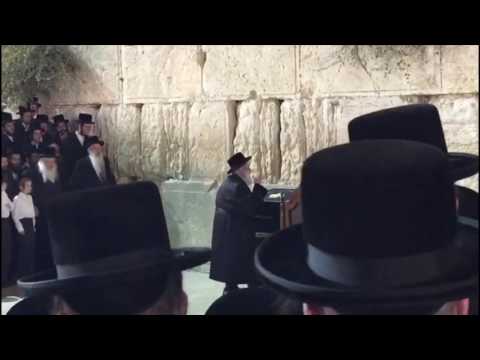 Vizhnitzer Rebbe & Chasidim @ Kosel