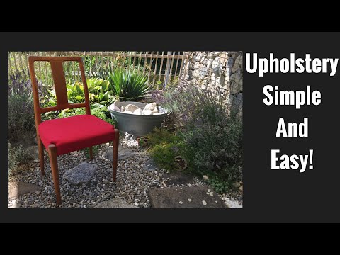 DIY: How to reupholster a Danish dining chair. Notched corners. Inverted corners