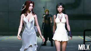 Tifa and Aerith in White Wedding Dresses