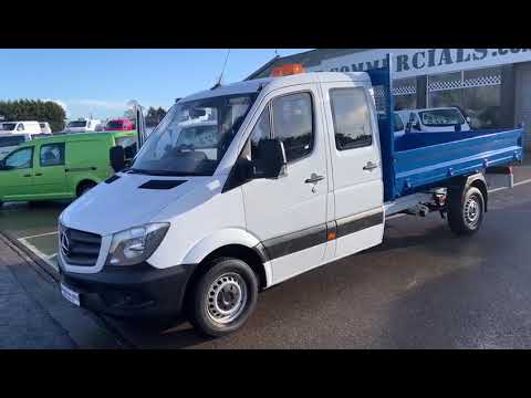 192274 Bridge Commercials Ltd 2018 Mercedes Sprinter 314 Double Cab 7 Seat Tipper.