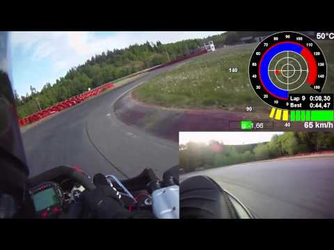 Karting Ampfing 2011.05.08  Session 7 Telemetrie Data Onboard Cam CRG Bad Boy TM K9C