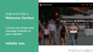 Add and Edit a Welcome Section on Your Website in Minutes
