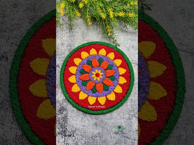Creative atta pookalam with paper by craft heart - video 2