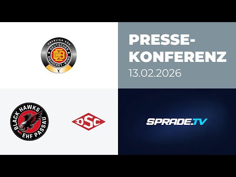13.02.2026 - Pressekonferenz - EHF Passau Black Hawks vs. Deggendorfer SC