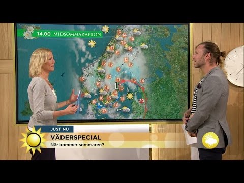 Osäkert lågtryck ger svajig prognos inför midsommar - Nyhetsmorgon (TV4)
