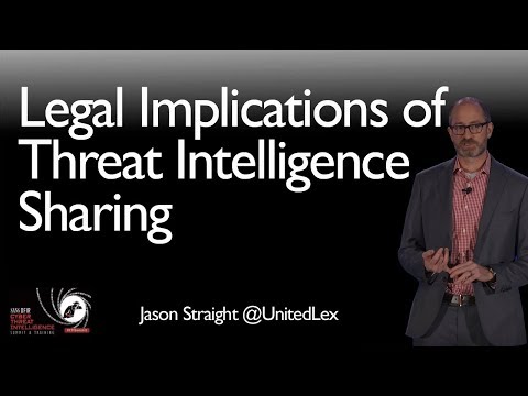 Legal Implications of Threat Intelligence Sharing - SANS CTI Summit 2018