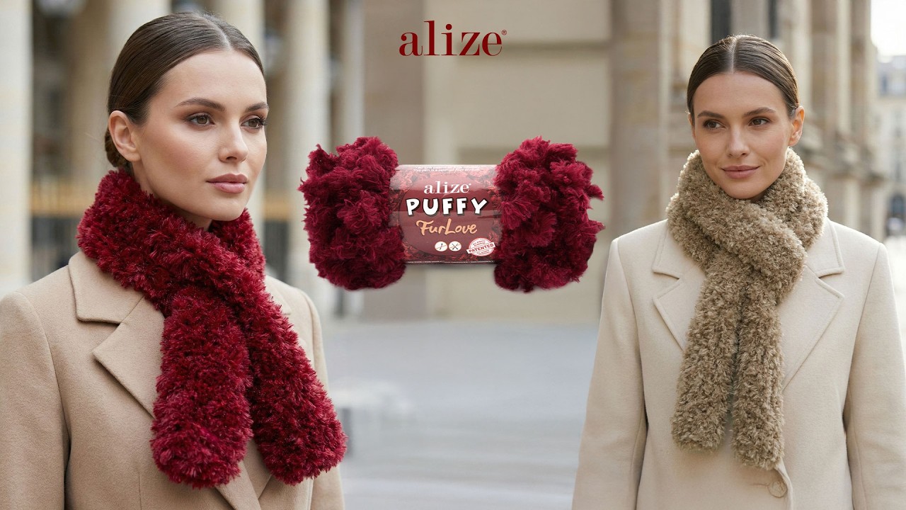 Alize Puffy FurLove ile Fular