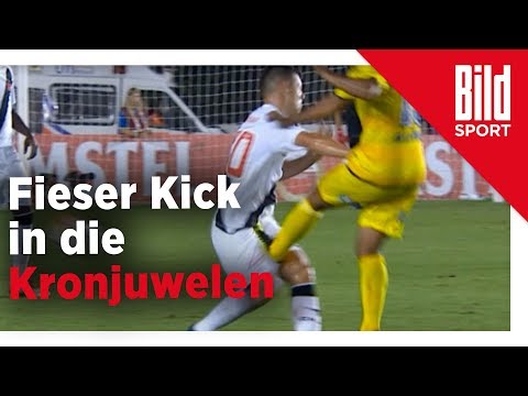 Rote Karte nach Klöten-Kick – heftiges Foul in südamerikanischer Champions League