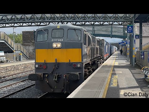 Irish Rail 071 Class Locos 084 and 072 + Ballast Regulator 703 - Kildare (3/8/23)