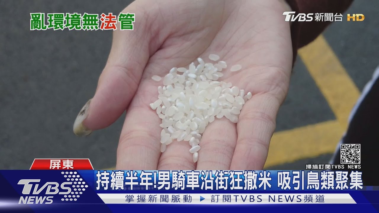 天女散花?「撒米怪客」騎車亂撒 半年找嘸人