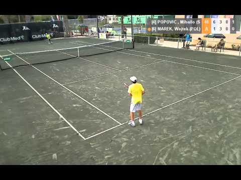 NJT BoysU-12 semifinals: Mihailo POPOVIC (SRB) - Wojtek MAREK (POL) 6-1,6-7,6-1