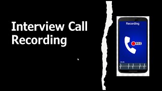 Interview Call Recording | Microsoft D365 For Finance & Operations Tec