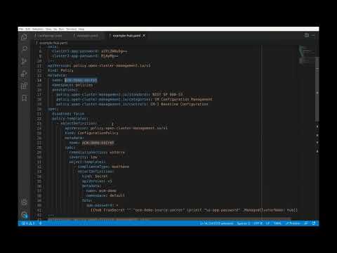 Open Cluster Management - Policy Template Overview and Demo