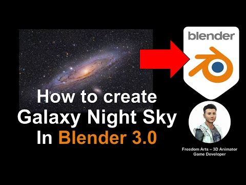 How to create Galaxy Night Sky - Blender 3.0 Tutorial