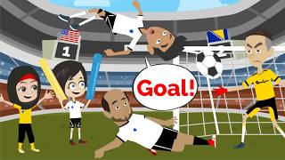 Martin and Abdul play Soccer in the World Cup